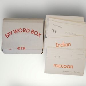 My Word Box flash cards, 1990, "The Child's World," ~ 225 cards, scrapbook